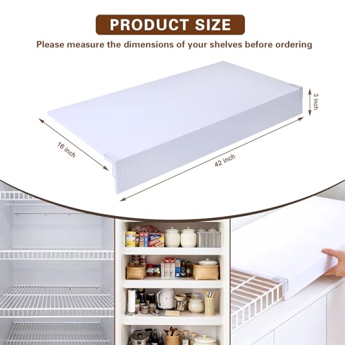 Wire Shelf Covers for Wire Shelving,42''W X16 D,White5 Pcs - size: 42*16inch