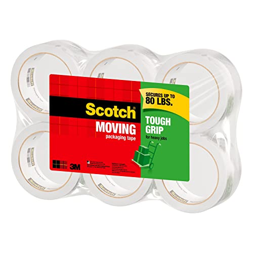 Scotch Tough Grip Moving Tape Refill, 1.88 in x 43.7 yd, 6 Rolls - size: 6 Rolls