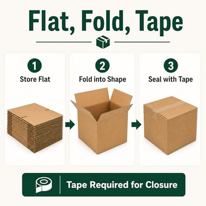 9x9x6 Brown Kraft Shipping Boxes for Small Business, 20 Pack - size: 9x9x6 Inch