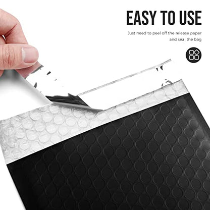 Fuxury Bubble Mailers 6x10" 100Pack Black Padded Envelopes Usable Size 6x9" - color: Black, size: 6×10" 100PC