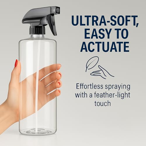 Bar5F 32 oz Empty Plastic Spray Bottles with Trigger, 3-Pack