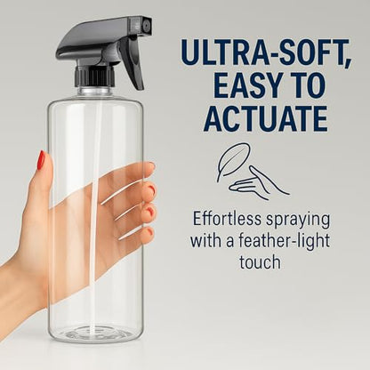 Bar5F 32 oz Empty Plastic Spray Bottles with Trigger, 3-Pack