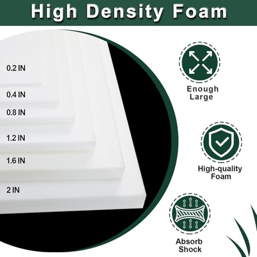 59x79x1.2 Inches High Density Craft Foam Sheets, Suitable for Shipping, Packing, Mailing, DIY, Cosplay, Cushion Foam, High Density Foam Sheets - size: 1.2 Inches (1 Pack)