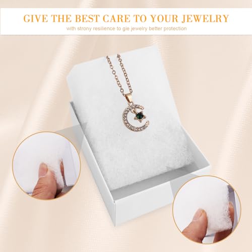 Cardboard White Jewelry Gift Boxes 10 Pack 3.08x2.3x1.1 inches, its apply to rings, earrings，brooch - color: White, size: 3.08 x 2.3 x 1.1 inches (Pack of 10)