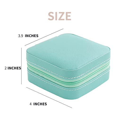 KElofoN Jewelry Organizer Box for Girls Women with Mirror - Small Travel Case (Blue-5) - color: Blue-5