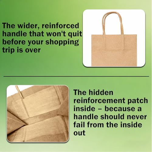 Volokitx 250 Pack 5.15×3.15×7.8 in Kraft Small Paper Bags with Handles - color: 250 Pack