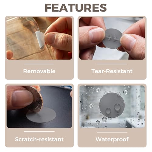 2040 Pcs Dot Stickers 0.4" Color Coding Labels, Grey - color: Grey