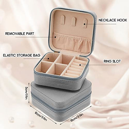 Taiyin 6/12/50 Pcs Travel Jewelry Case Bulk - color: Gray