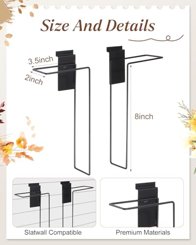 8 Pair Adjustable Literature Display for Slatwall - color: 8 Pair-Black