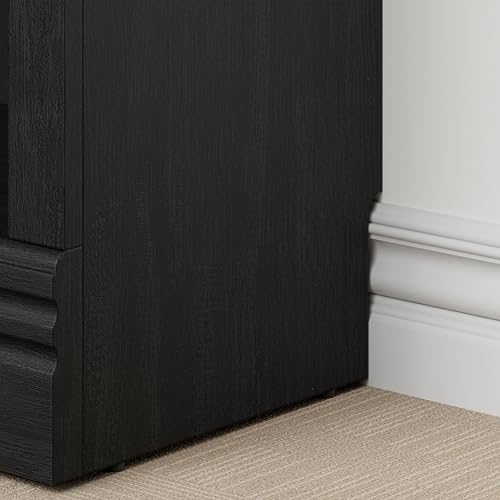 5-Tier Narrow Bookshelf, Adjustable Shelves, 72.5" - color: Black