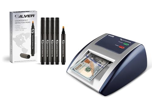AccuBANKER D450 Counterfeit Detector with 5 Pens Bundle - size: 1 Pack with Detector Pens