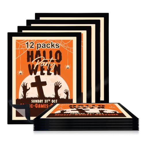 Inpack Magnetic Frames, Magnetic Sign Holder 8.5x11, 12-Pack, Black - size: 8.5'' x 11''-12 PACK