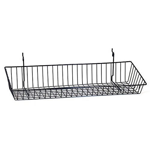 for Slat,Grid and Pegboard in Black 24 W x 8 D Inches - Box of 8