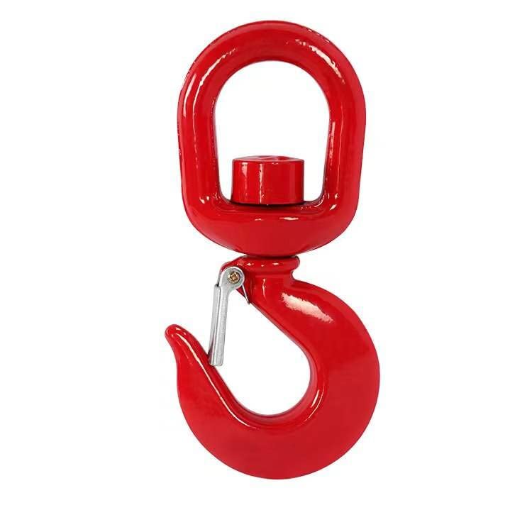 5 Ton Swivel Lifting Hook with Safety Latch，Swivel Hooks Heavy Duty for 5Ton Working Load Limit Chain Hook for Lifting Port Transportation