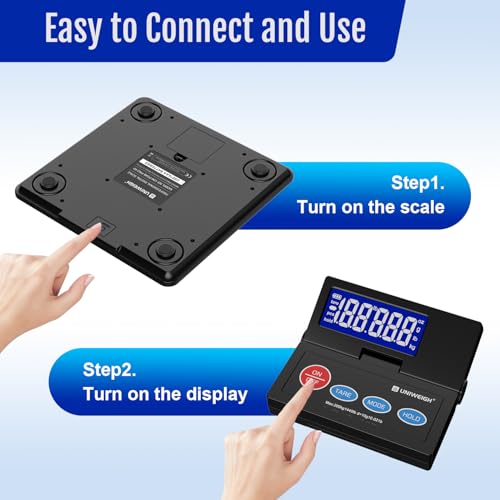 UNIWEIGH 440lb Postal Scale 10g Accuracy Digital Shipping Scale - color: Black