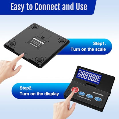 UNIWEIGH 440lb Postal Scale 10g Accuracy Digital Shipping Scale - color: Black