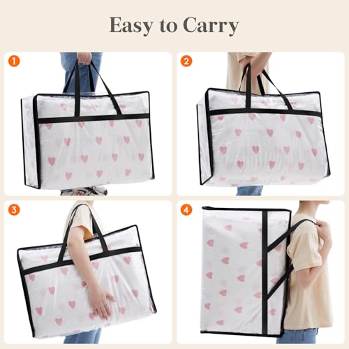 Lifewit 60L Clear Clothes Storage Bags,Plastic Foldable Blanket Storage Bag - size: 60L