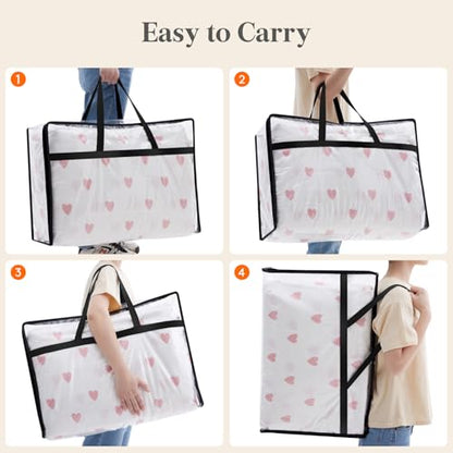 Lifewit 60L Clear Clothes Storage Bags,Plastic Foldable Blanket Storage Bag - size: 60L