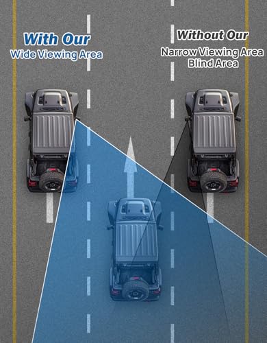 JOYTUTUS Blind Spot Mirror 2 Pack HD Frameless Convex Glass for Wide Angle View and Safer Lane Changing Compatible with Cars SUVs Trucks RVs upgraded non-marking suction & Long Lasting Durability - size: Rectangle-shaped
