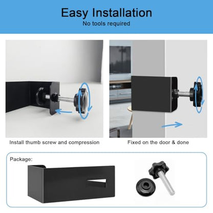 TUPSKY Lock Box Door Mount Bracket, Adjustable Hook, Black, 1-Pack