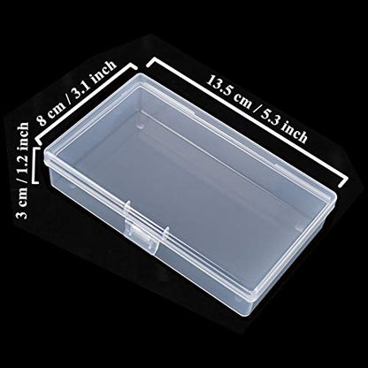 Goodma 8 Pieces Rectangular Clear Plastic Organizer Box, 135 x 80 x 30 mm - size: 135 x 80 x 30 mm