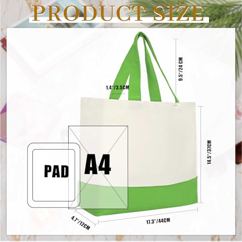 Epakh Canvas Tote Bags Bulk 18.5 x 15 In - color: Bright Color