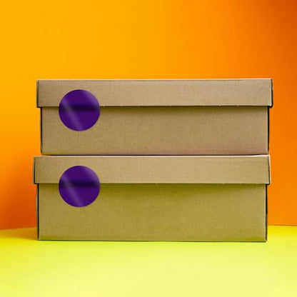 Purple Round Stickers 2 Inch Waterproof Vinyl Coding Labels 200 PCS - color: Purple