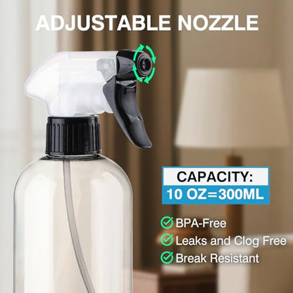Spray Bottles 2Pack 10oz Plastic Squirt Bottles Water Spray Bottle - color: Purple