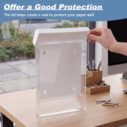 Junkin Two-Slot Acrylic Outdoor Brochure Holder With Lid, 8.5 x 11 Inch