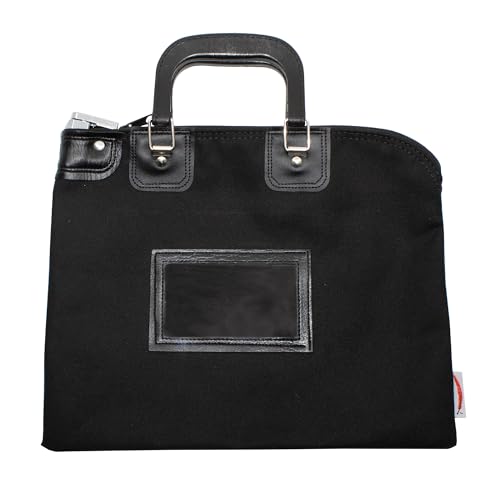 Lockable Fire Resistant Document Bag, Black - color: Black