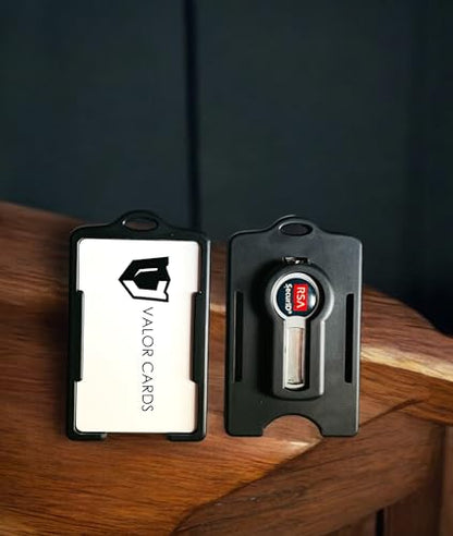 FicaraCo RSA and ID Badge Holder *Nearly Indestructible* (Single RSA ID Badge Holder - Midnight Black) - style: Single RSA ID Badge Holder (Midnight Black)