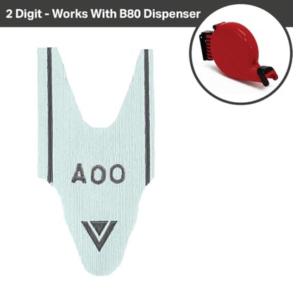 1 Roll of 2-Digit T80 Blue Take a Number Tickets for D80 Ticket Dispenser - 2000 / roll (Blue) - color: Blue