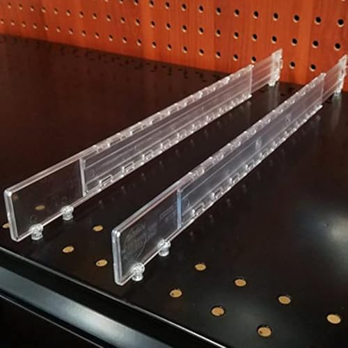 DGS Retail Gondola Shelf Management Telescoping Clear Plastic Divider for 14" D to 22" D Gondola Shelves, Clear 1.25" H (100 Pack) - size: 100 Pack
