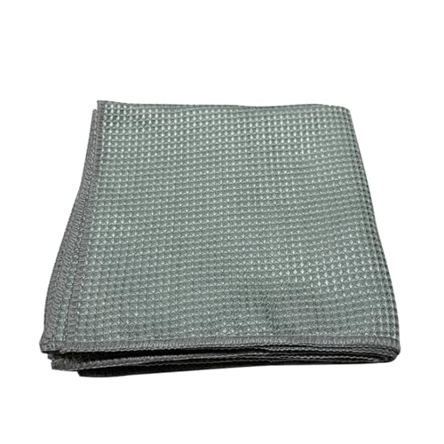 Craedli 3PCS Waffle Weave Microfiber Towel, 16 × 16 Inch Soft Absorbent Microfiber Drying Towel Car Detailing Cloth, No-Scratch Glass Cleaning Rags Car Wash Towels for Car and Home Polishing (Gray) - color: Gray