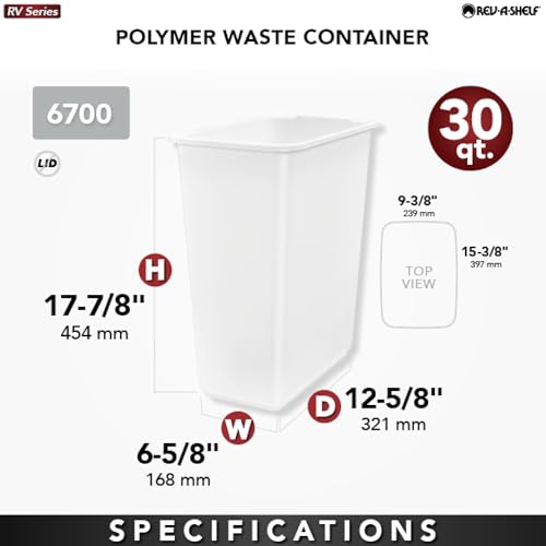 Rev-A-Shelf 30 qt. Silver Polymer Replacement Waste Container Pullouts - color: Silver