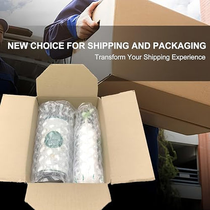Inflatable Bubble Cushioning Wrap Roll Heavy Duty Bottle Shipper Protector Sleeve 12"x164' Large Size Air Bubbles Packing Supplies for Fragile Items, Air Pillows for Shipping Moving Packaging - size: 12"x164'