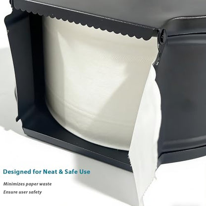 Commercial Toilet Paper Dispenser with Shelf: Wall Mount Stainless Steel - color: Matte Black