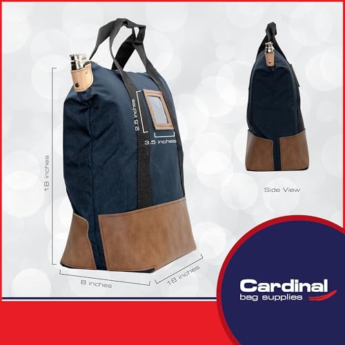 Locking Heavy Duty Courier Bag, 18x18x8 inch - color: Navy Blue