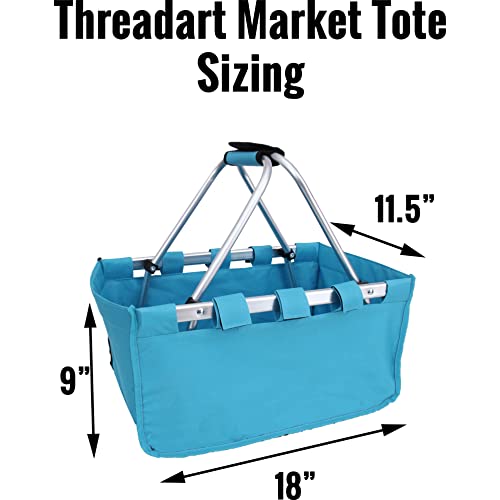 ThreadArt Collapsible Market Basket, Natural - color: Natural