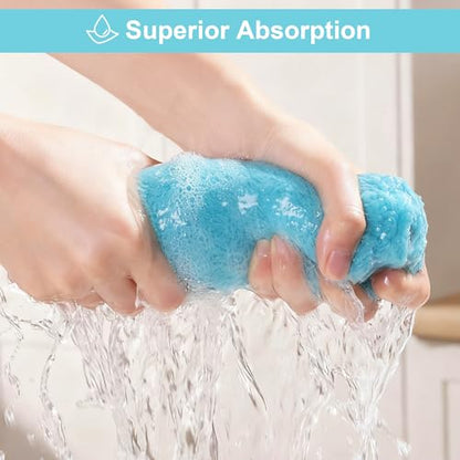 JOYMOOP Microfiber Cleaning Cloth, 18 Piece Set, Medium, Cyan - color: K