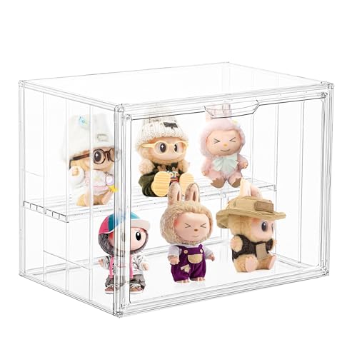 4 Layer Stackable Acrylic Figure Case for Collectibles Display Box,4 Pack - size: XLarge 4 Pack