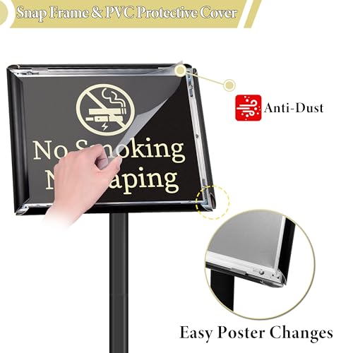Please Wait To Be Seated Sign, 8.5 x 11 Inch Heavy Duty Sign Holder Stand - size: 8.5x11in