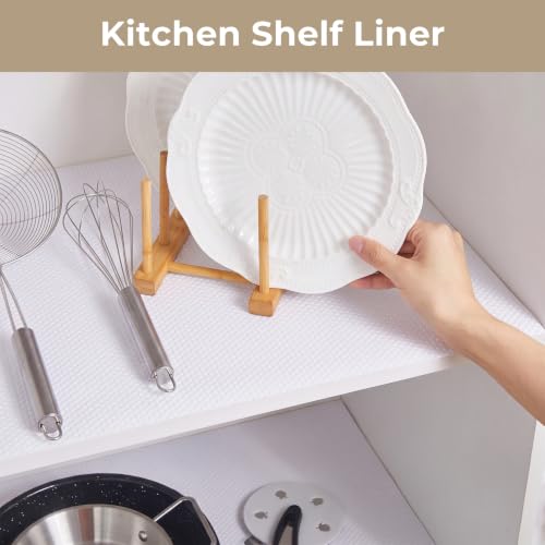 100% EVA Shelf Liner Waterproof Non Adhesive, 12" x 120", White - color: White, size: 12"W x 120"L