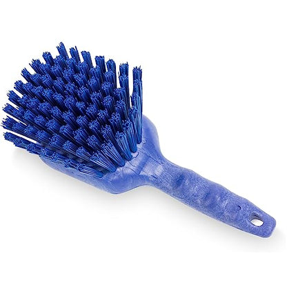 SPARTA 40541EC14 Plastic Scrub Brush, Utility Brush, Kitchen Brush With Hanging Hole For Cleaning, 8 Inches, Blue - (Pack of 1) - color: Blue