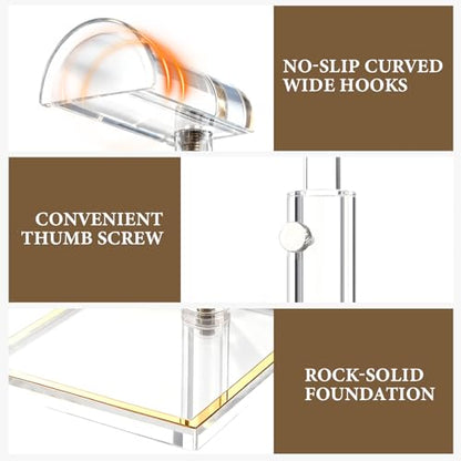 2 Pack Acrylic Purse Display Stand 14"-24" Adjustable