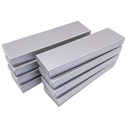 TheDisplayGuys 100 Cardboard Jewelry Gift Boxes with Inserts - Pearl Gray - color: Pearl Gray, size: 1 Count (Pack of 100)