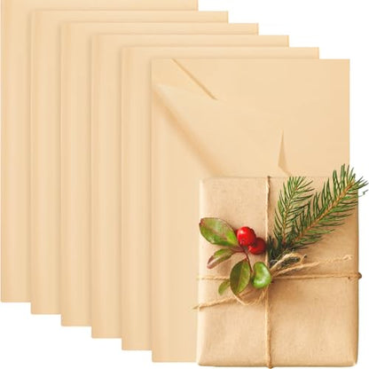500 Sheets Kraft Tissue Paper Bulk 15 x 20 Inch for Fall Harvest Gift Bags - color: Khaki, size: 15 x 20 Inch, style: Classic