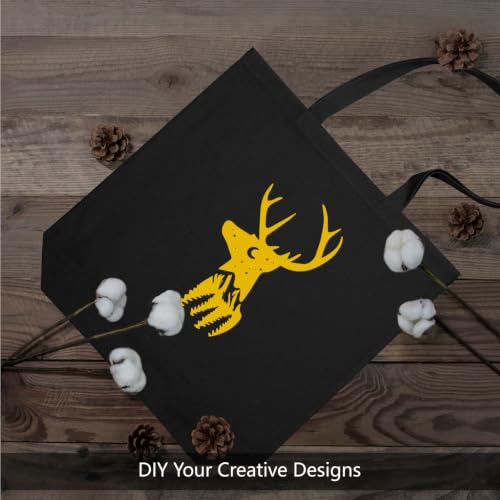 TOPDesign Cotton Tote Bags with 4" Bottom Gusset, Reusable Grocery Shopping Cloth Bags, Lightweight Bulk Blank Totes for DIY - color: Black