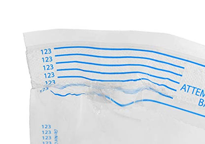 SECUR-PAK 100pk 10 Strap Tamper Resistant Cash Bag, 9.5" x 8"- Fold Over Sealing, Tamper Indicating Enclosure - Transparent 2.5 Mil Coextruded Polyethylene