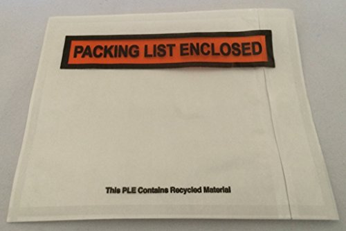 4.5" x 5.5" Packing List Enclosed Printed Adhesive Back Load Packing List / Shipping Label Envelopes Pouches (200-ct.)